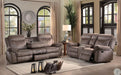 Aram Double Glider Reclining Loveseat in Dark Brown 8206NF-2 - Furniture World SW (WA)
