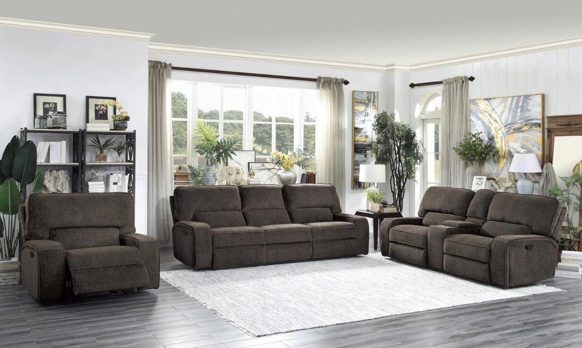 Borneo Double Reclining Sofa in Chocolate - Furniture World SW (WA)