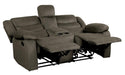 Discus Double Reclining Loveseat in Brown 9526BR-2 - Furniture World SW (WA)