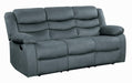 Discus Double Reclining Sofa in Gray 9526GY-3 - Furniture World SW (WA)