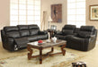 Marille Double Reclining Sofa in Black - Furniture World SW (WA)