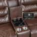 Putnam Double Glider Reclining Loveseat in Brown 9405BR-2 - Furniture World SW (WA)