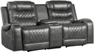 Putnam Power Double Reclining Loveseat in Gray 9405GY-2PW - Furniture World SW (WA)