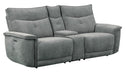 Tesoro Power Double Reclining Loveseat in Dark Gray 9509DG-2CNPWH - Furniture World SW (WA)