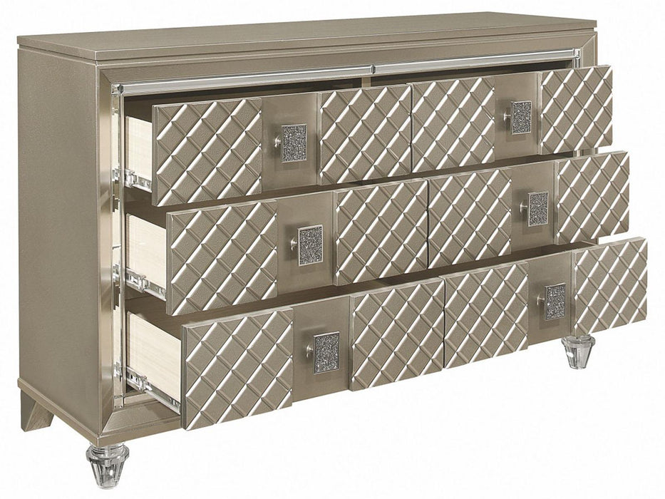 champagne color dresser Fontainebleau Cendre And Champagne Mist Triple Dresser