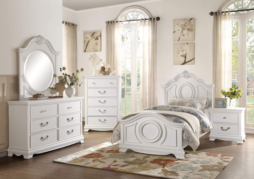Lucida 6 Drawer Dresser in White 2039W-5 - Furniture World SW (WA)