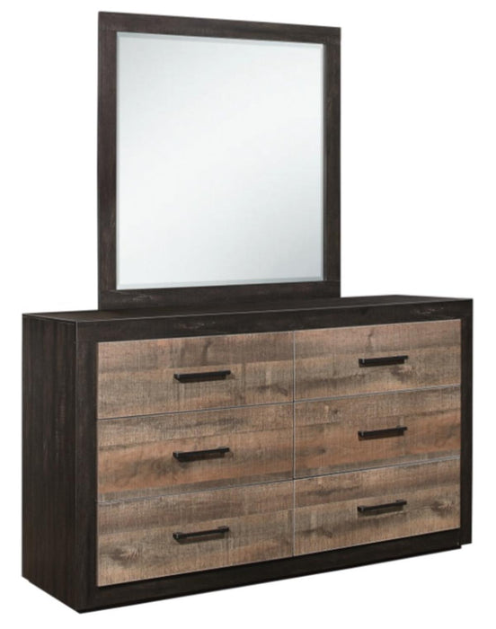 Miter Mirror in Rustin Mahogany & Dark Ebony 1762-6 - Furniture World SW (WA)