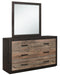Miter Mirror in Rustin Mahogany & Dark Ebony 1762-6 - Furniture World SW (WA)