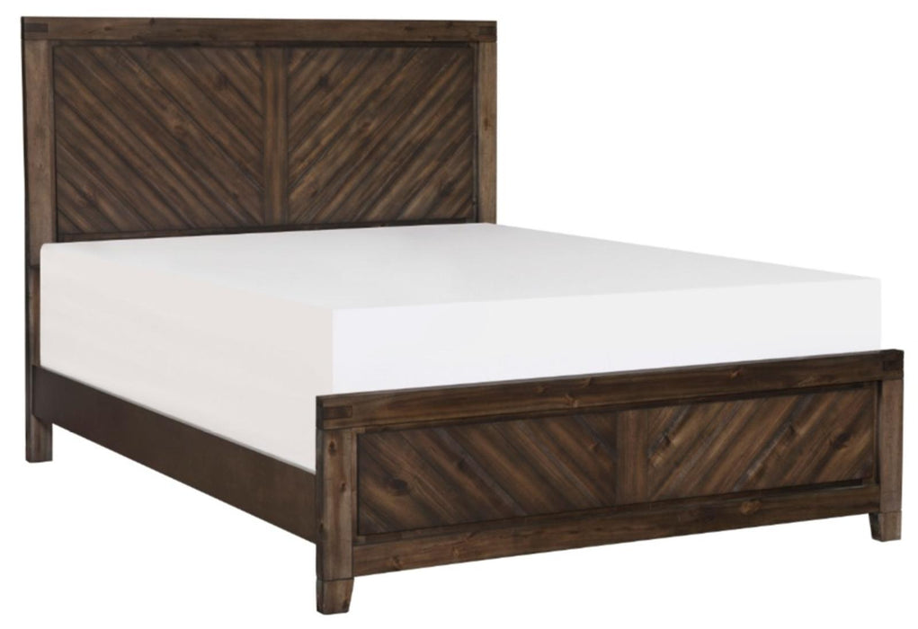 Parnell Queen Panel Bed in Rustic Cherry 1648-1 - Furniture World SW (WA)