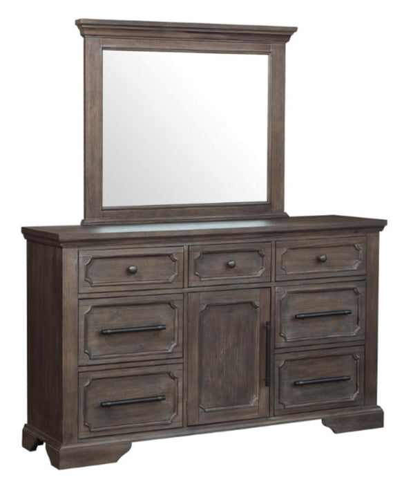 Taulon Mirror in Dark Oak 5438-6 - Furniture World SW (WA)