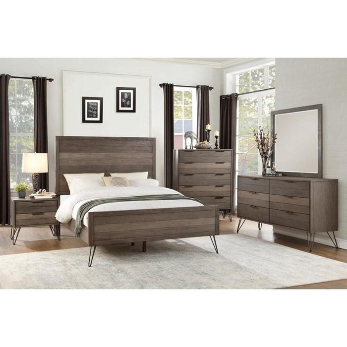 Urbanite King Panel Bed in Tri-tone Gray 1604K-1EK - Furniture World SW (WA)