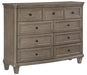 Vermillion Dresser in Gray 5442-5 - Furniture World SW (WA)