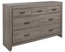 Waldorf 7 Drawer Dresser in Dark Gray 1902-5 - Furniture World SW (WA)