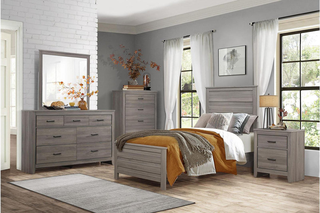 Waldorf Twin Panel Bed in Dark Gray 1902T-1 - Furniture World SW (WA)