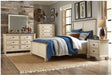 Weaver Queen Panel Bed in Antique White 1626-1 - Furniture World SW (WA)