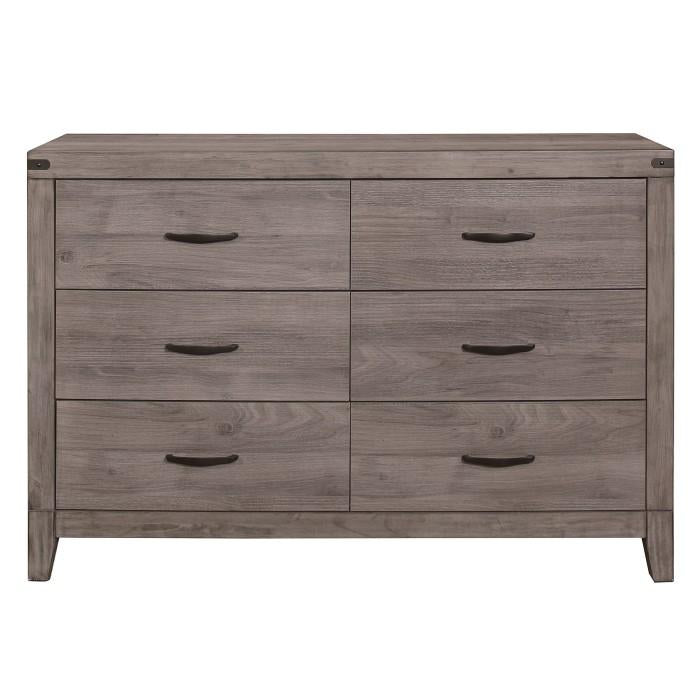 Woodrow 6 Drawer Dresser in Gray 2042-5 Woodrow 6 Drawer Dresser in Gray 2042-5