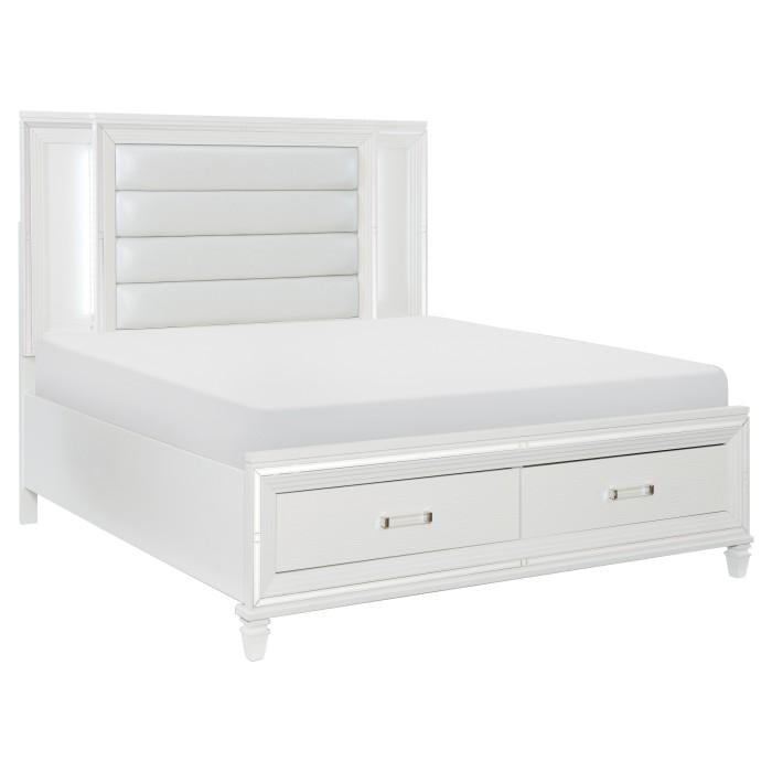Tamsin (3) Eastern King Platform Bed with LED Lighting and Footboard Storage - Furniture World SW (WA)