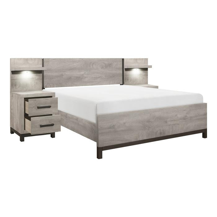 Zephyr 5pc Set Eastern King Wall Bed (EK+2NS+2NS-P) - Furniture World SW (WA)