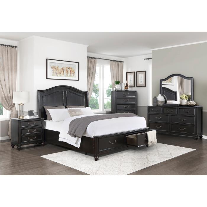 Herman (3) Eastern King Platform Bed with Footboard Storage - Furniture World SW (WA)
