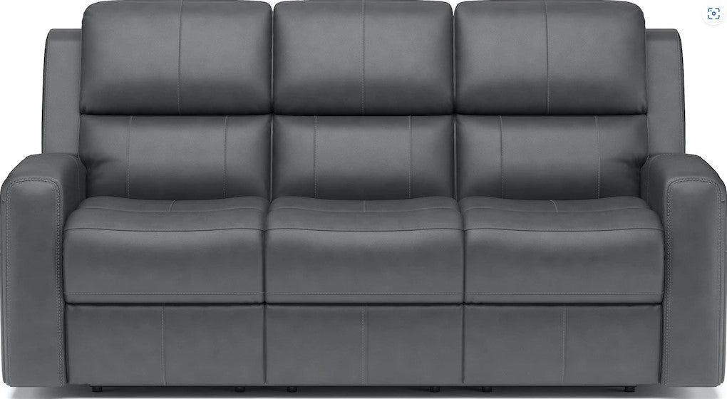Flexsteel Linden Power Reclining Sofa with Power Headrests and Lumbar