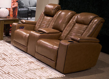 Gruaro Power Reclining Loveseat with Console - Furniture World SW (WA)