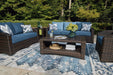 Windglow Outdoor Loveseat with Cushion - Furniture World SW (WA)