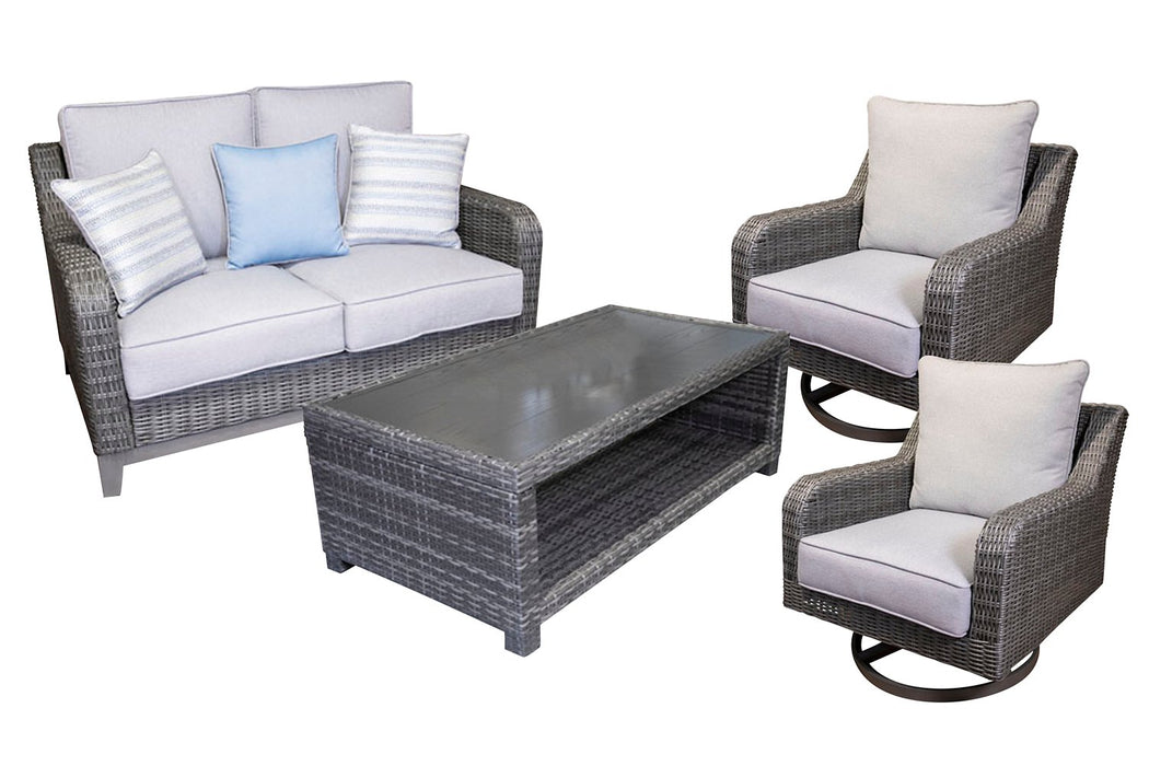 Elite Park Outdoor Loveseat, Lounge Chairs and Cocktail Table - Furniture World SW (WA)