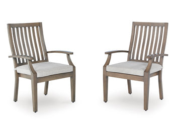 Rainier Ranch Outdoor Arm Chair with Cushion (Set of 2)