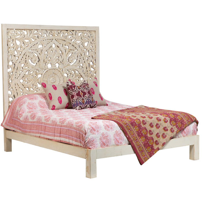 BALI QUEEN BED -HB/FB-WHITE image
