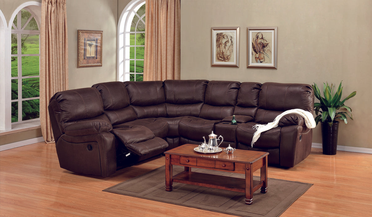 RAMSEY M6050 6 PC SECTIONAL W/1 ARMLESS RECLINER