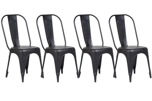 CAFE CHAIR GUNMETAL 4PC image