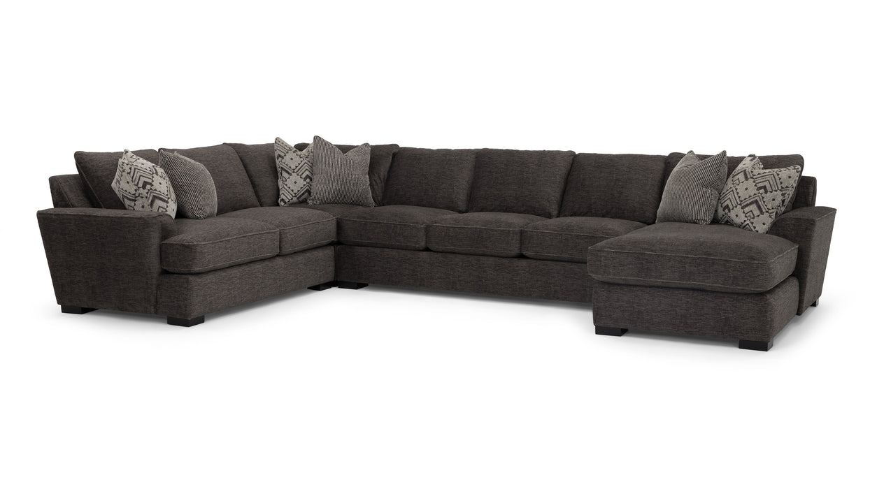 Stanton 195 Sectional - Shown in Polar Dark Grey