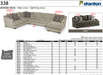 Stanton Furniture 338 Sectional - Shown in Domain Dove - Furniture World SW (WA)