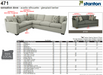 Stanton Furniture 471 Sectional - Shown in Sensation Dove - Furniture World SW (WA)