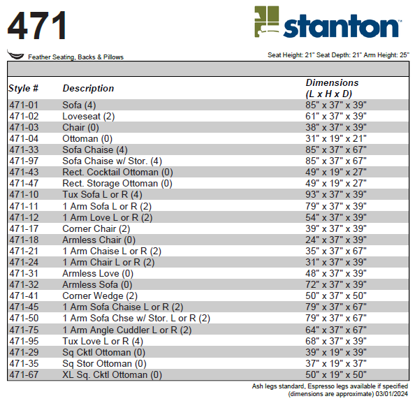 Stanton 947 Sofa – Shown in Polo Club Stone - Furniture World SW (WA)