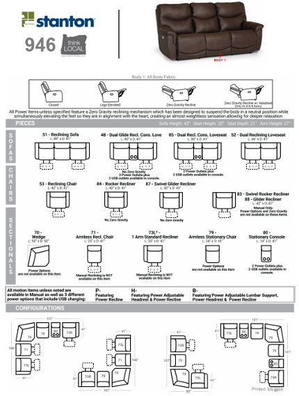 Stanton 946 Sofa – Shown in Diversey Chocolate - Furniture World SW (WA)