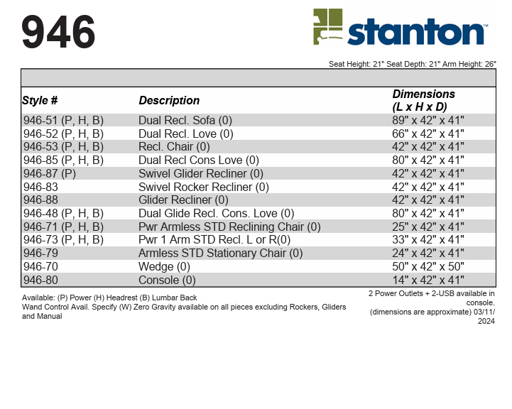 Stanton 946 Sofa – Shown in Diversey Chocolate - Furniture World SW (WA)