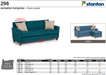 Stanton Furniture 298 Sofa - Shown in Sensation Turquoise - Furniture World SW (WA)