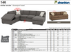 Stanton Furniture 146 Sofa - Shown in Bennett Bark - Furniture World SW (WA)