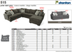 Stanton Furniture 515 Sectional - Shown in Polar Dark Grey - Furniture World SW (WA)