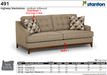 Stanton Furniture 491 Sofa - Shown in Highway Blackstone - Furniture World SW (WA)