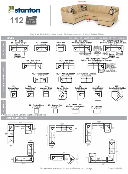 Stanton Furniture 112 Sofa - Shown in Starmount Pistachio - Furniture World SW (WA)