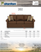 Stanton Furniture 202 Sofa Sleeper - Shown in Stoked Chocolate - Furniture World SW (WA)