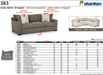 Stanton Furniture 383 Sofa - Shown in Lawson Gunmetal - Furniture World SW (WA)