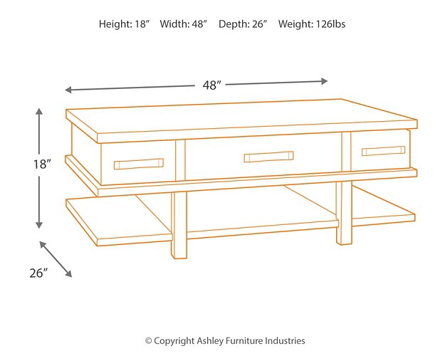 Stanah Coffee Table with Lift Top - Furniture World SW (WA)