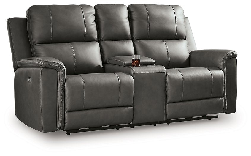 Bleckley Power Reclining Loveseat with Console - Furniture World SW (WA)