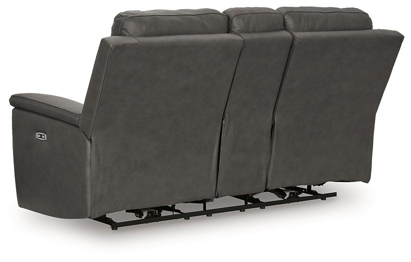 Bleckley Power Reclining Loveseat with Console - Furniture World SW (WA)
