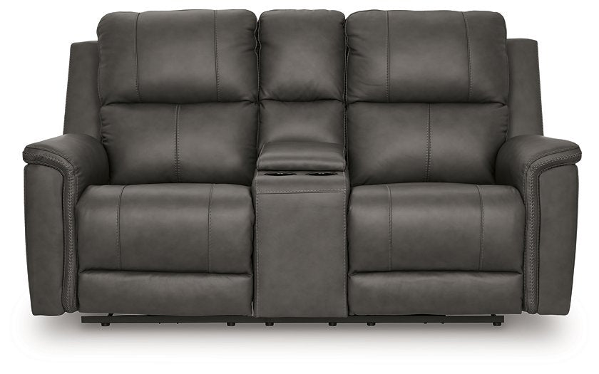Bleckley Power Reclining Loveseat with Console - Furniture World SW (WA)