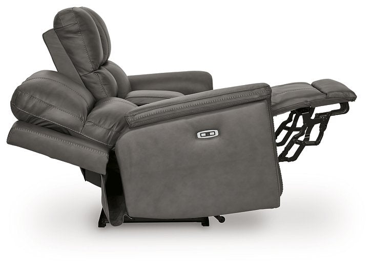 Bleckley Power Reclining Loveseat with Console - Furniture World SW (WA)