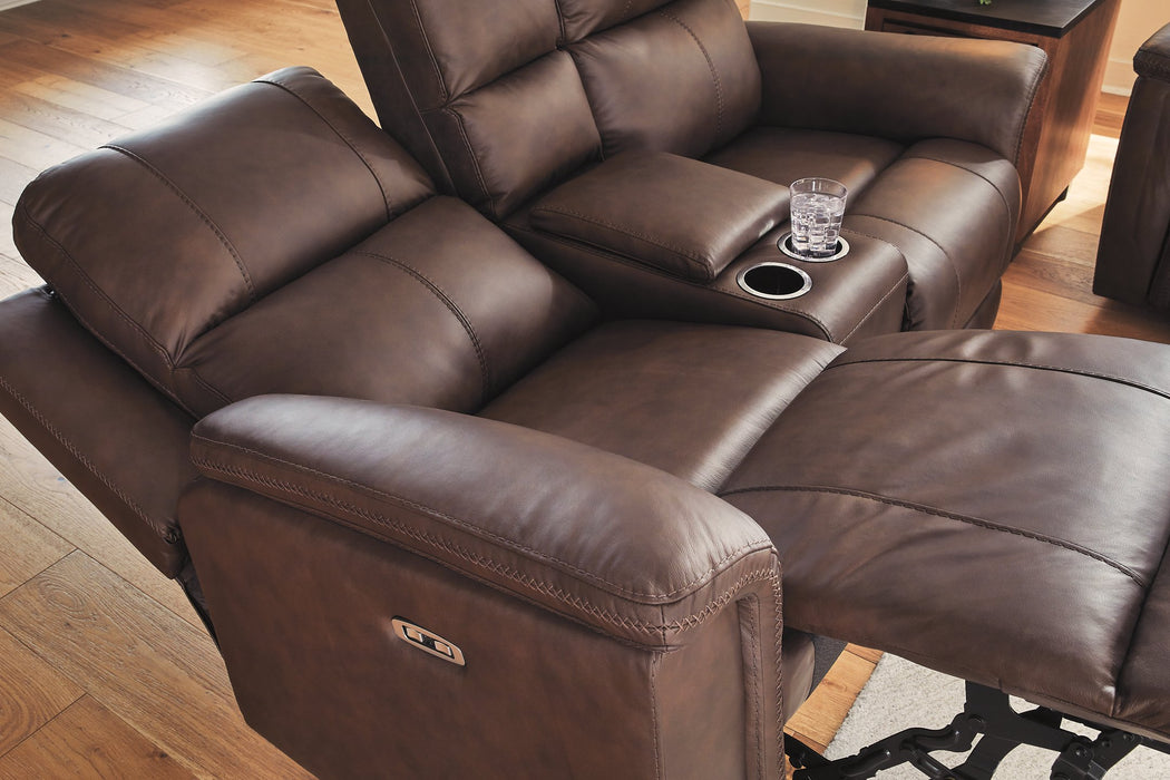 Bleckley Power Reclining Loveseat with Console - Furniture World SW (WA)